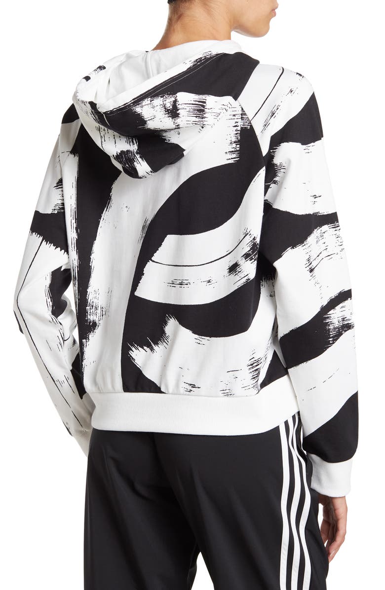 adidas Painted Stripe Hooded Sweatshirt, Alternate, color, 