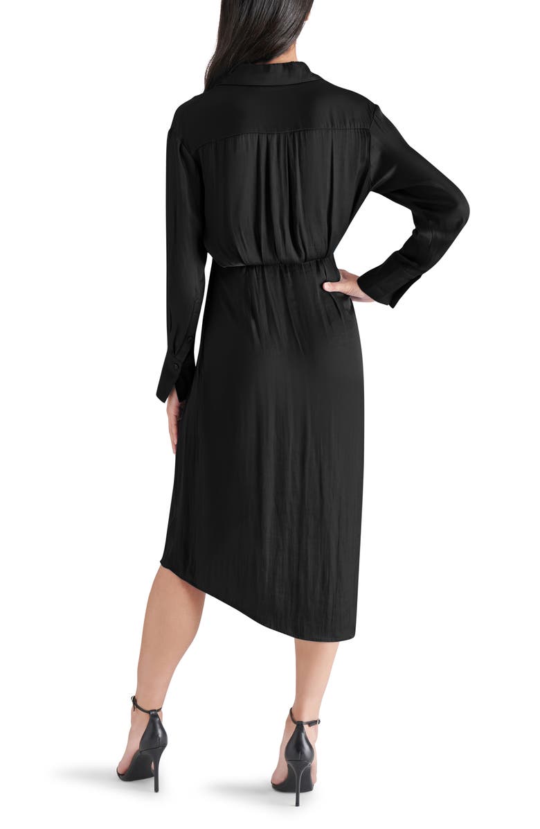 Steve Madden Martina Long Sleeve Faux Wrap Midi Shirtdress, Alternate, color,