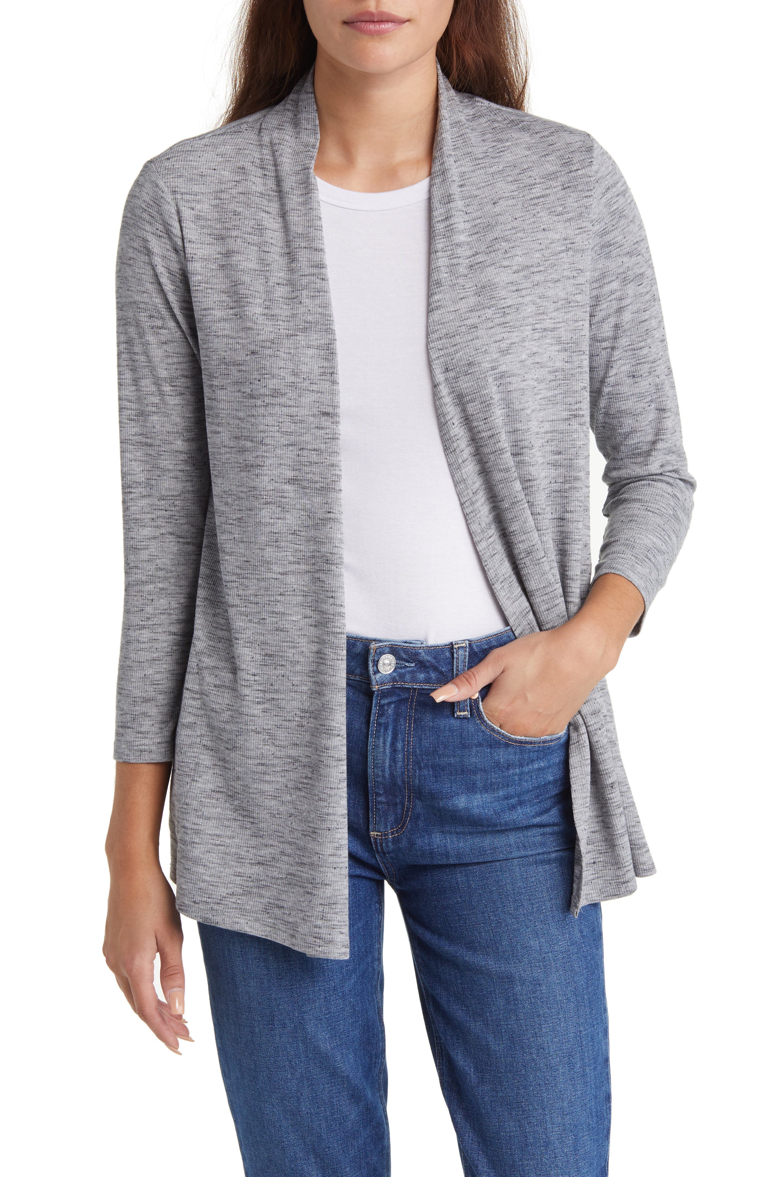 NIC+ZOE Drapey Rib Cardigan | Nordstromrack