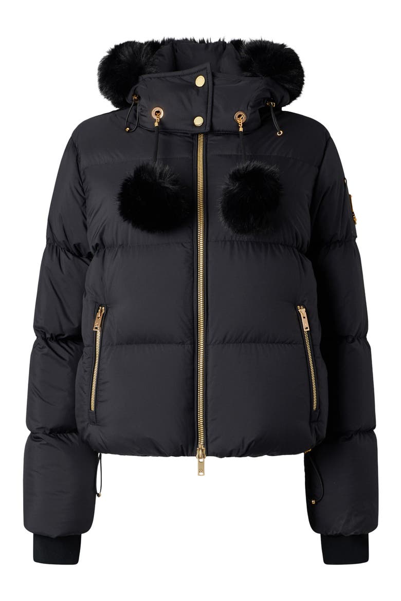 Misti Peak Faux Fur Trim Puffer Jacket, Alternate, color, BLACK-BLACK
