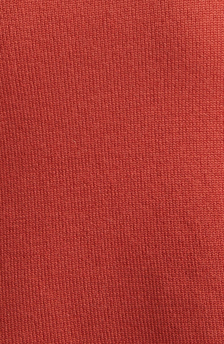 Ramy Brook Chance One-Shoulder Long Sleeve Wool Sweater Minidress, Alternate, color, Red Amber