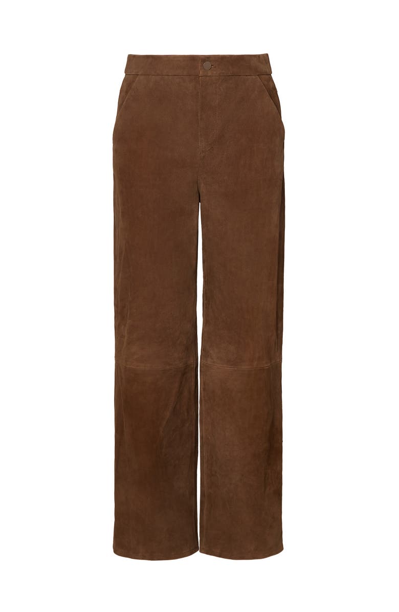Malina Felise High Rise Wide Leather Trousers, Alternate, color, Caramel