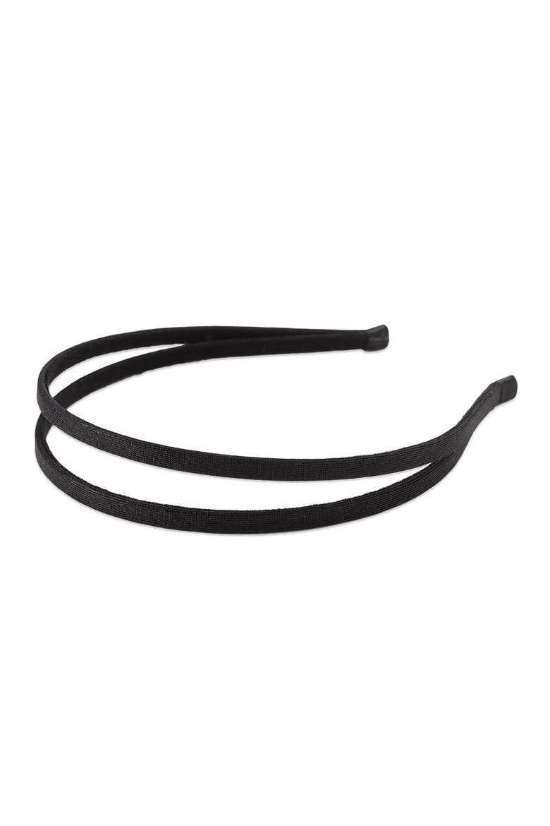 Double Metallic Headband, Main, color, BLACK