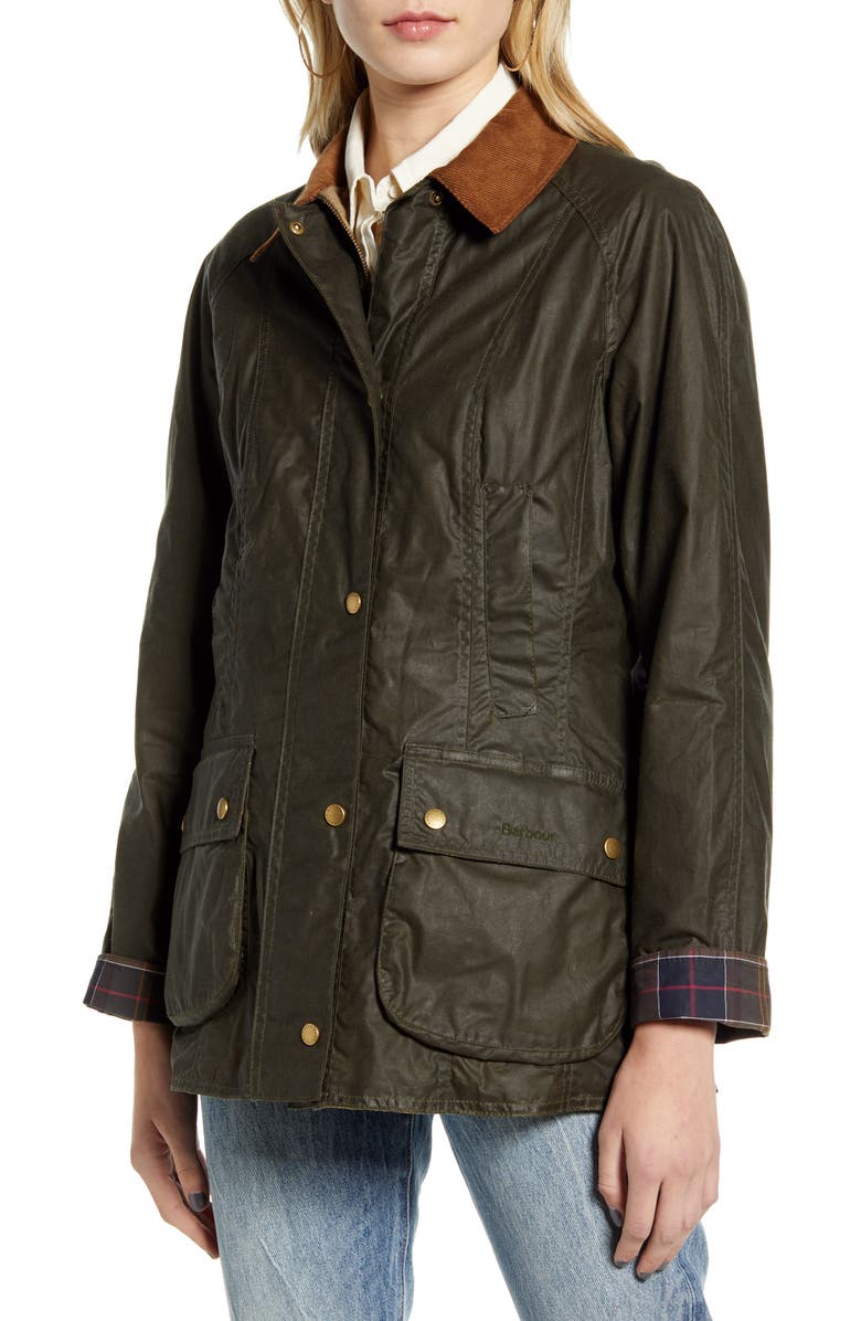 Barbour Beadnell Lightweight Waxed Cotton Jacket, Alternate, color, 