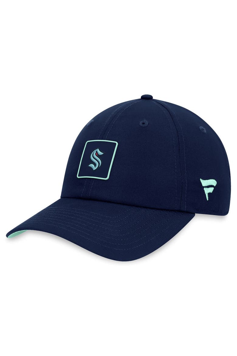 Men's Fanatics Branded Deep Sea Blue Seattle Kraken Authentic Pro Rink Adjustable Hat, Main, color, Navy