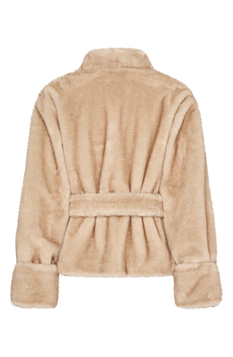 Milly Faux Fur Jacket, Alternate, color, Beige