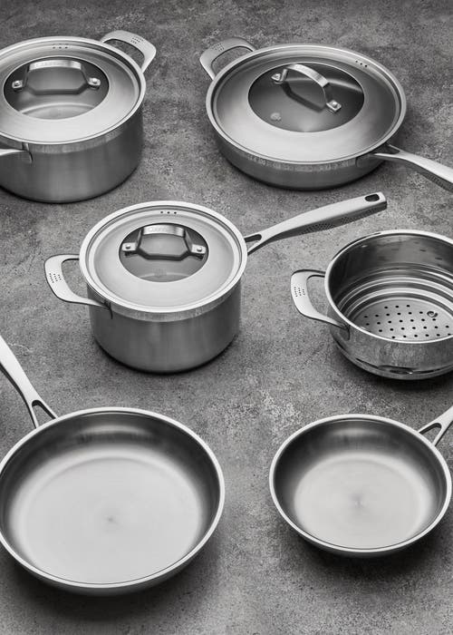 Cuisine::pro ® Id3® Ss 9-piece Cookset In Silver