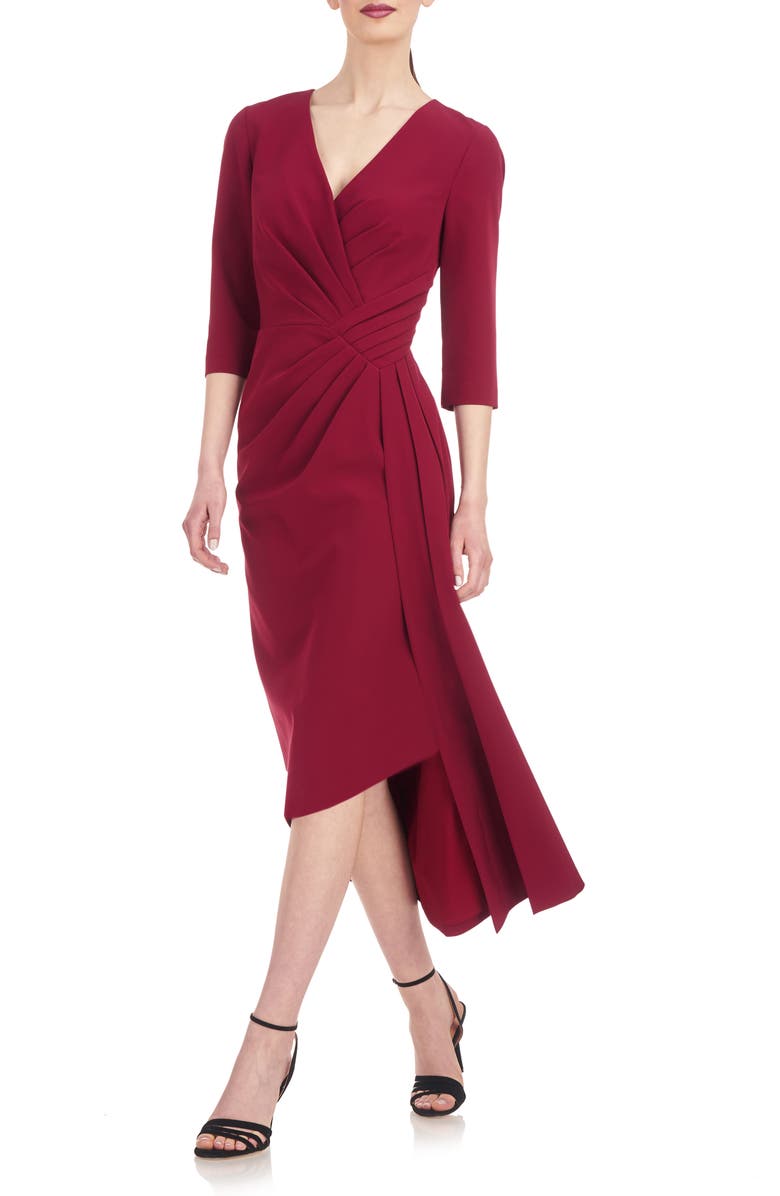 Kay Unger Leena Pleated Midi Dress, Alternate, color,