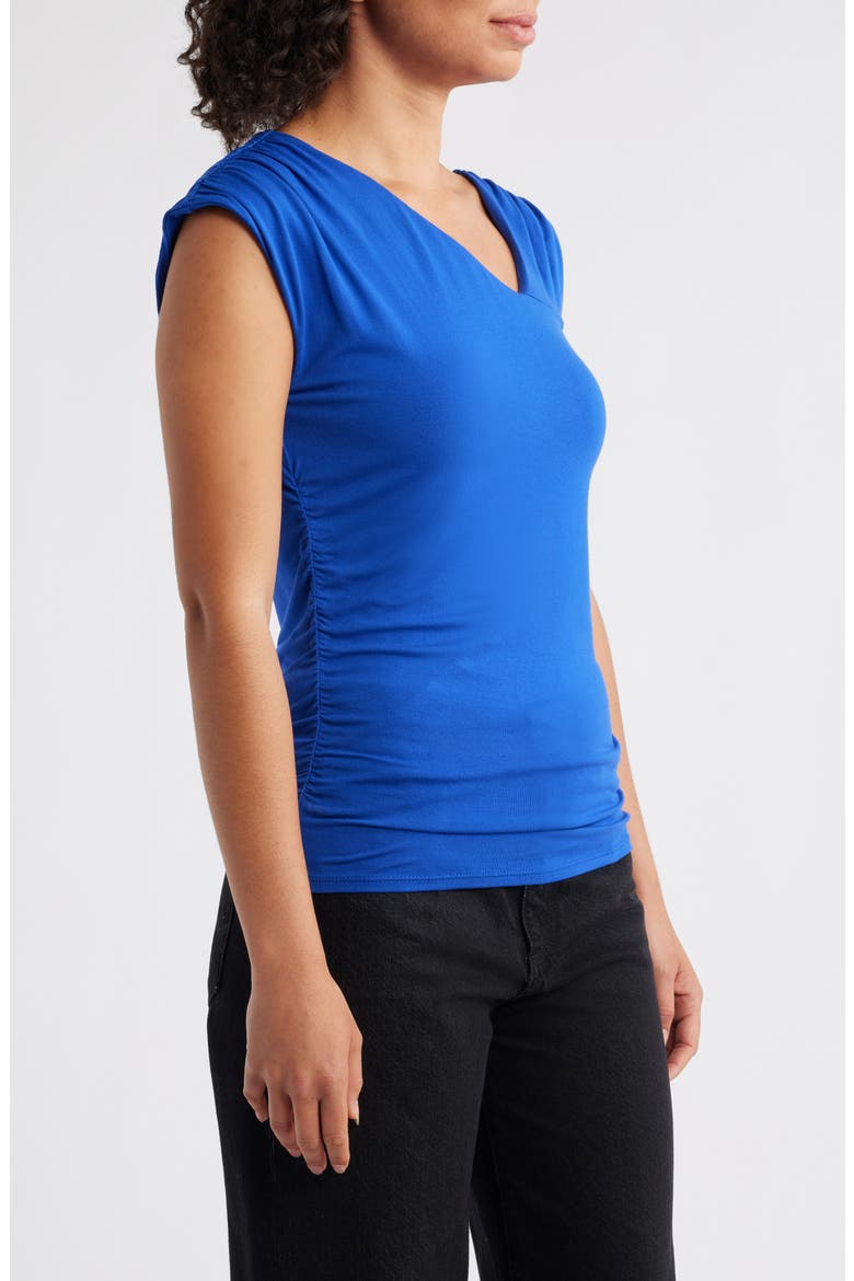 Asymmetric Drape Top, Alternate, color, ROYAL