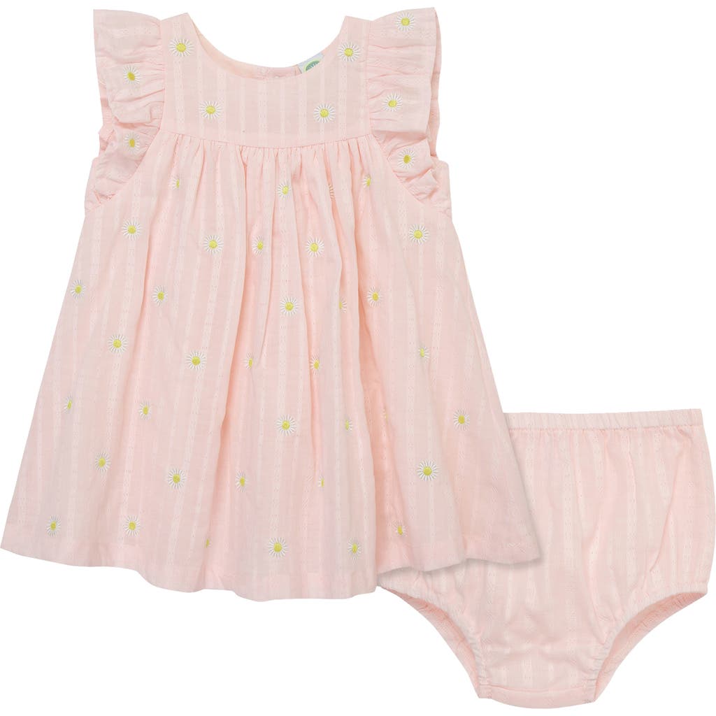 LITTLE ME LITTLE ME DAISY EMBROIDERED EYELET SUNDRESS & BLOOMERS SET