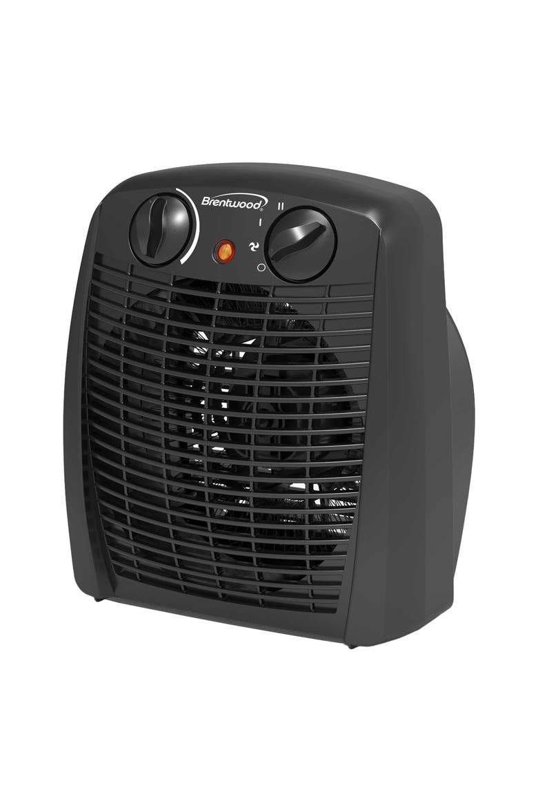 1500 W Portable Electric Space Heater and Fan in Black, Alternate, color, Black