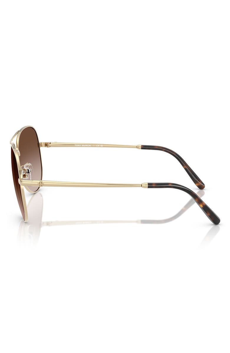 Tory Burch 60mm Pilot Sunglasses, Alternate, color, 