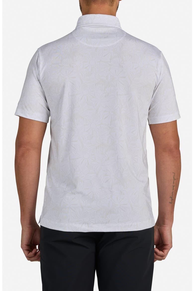 White Bloom Floral Performance Golf Polo, Alternate, color, WHITE BLOOM
