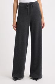 Theory Wide Leg Cashmere Track Pants