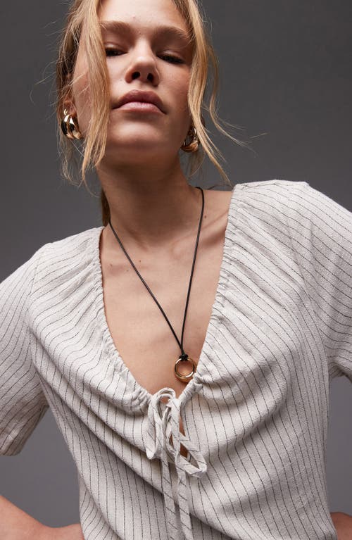 Topshop Tie Front Throw On Romper