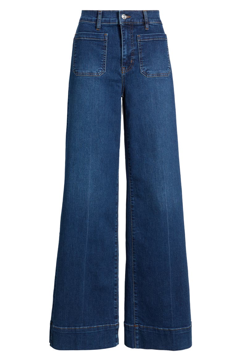 Le Slice Slim Palazzo High Waist Wide Leg Jeans, Main, color, FOLKLORE