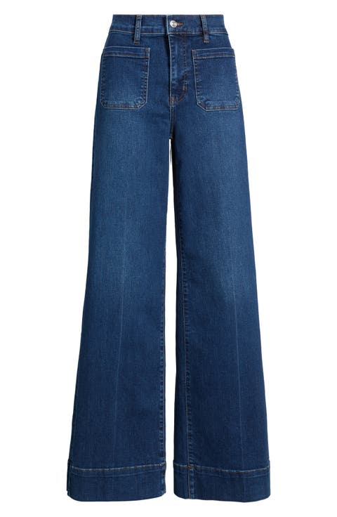 Le Slice Slim Palazzo High Waist Wide Leg Jeans