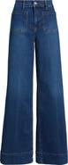 FRAME Le Slice Slim Palazzo High Waist Wide Leg Jeans