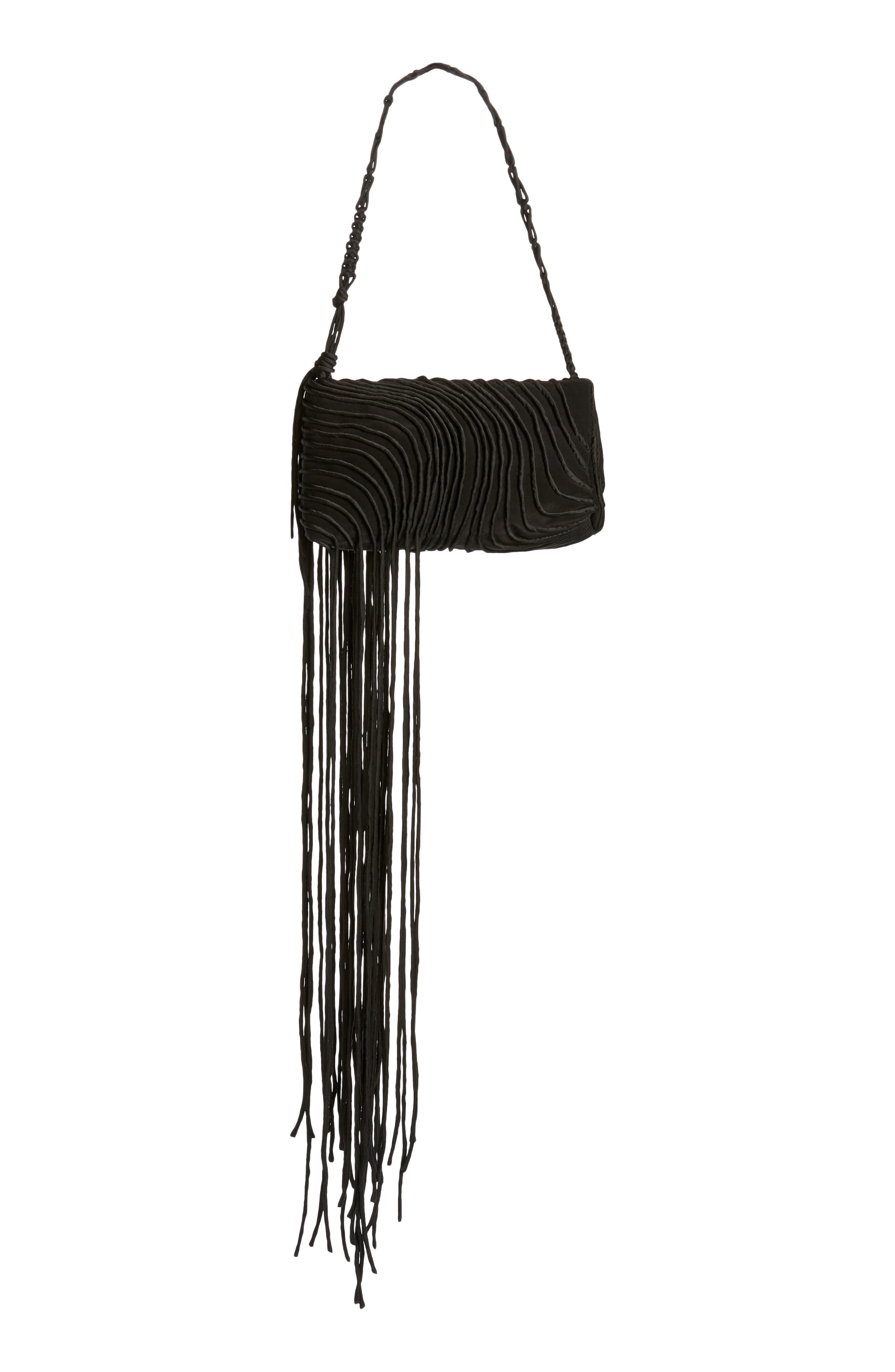 Dries Van Noten Cord Embroidered Shoulder Bag, Alternate, color, 