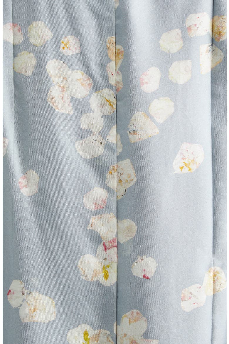 Cherie Petal Print Silk Midi Dress, Alternate, color, 415067 STORM PETALS