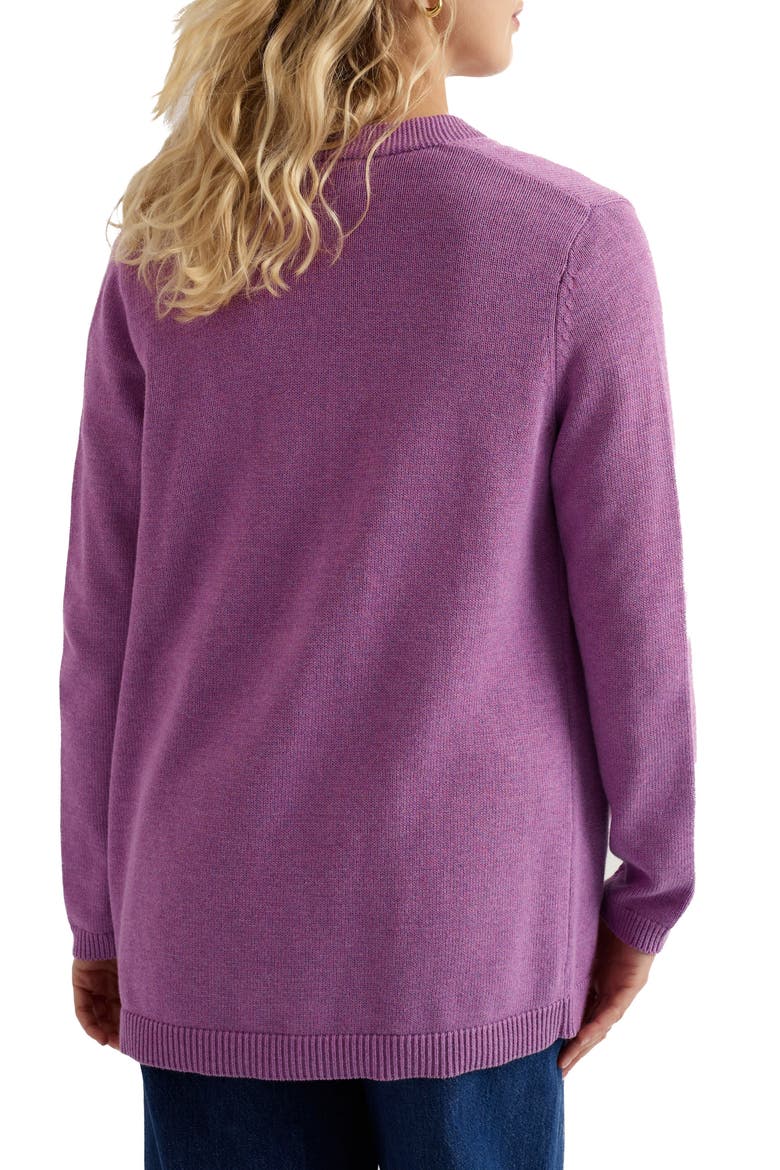 Riverboat Organic Cotton Cardigan, Alternate, color, ORCHID