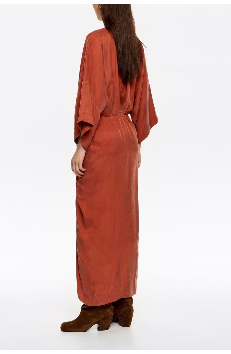 Bimba y Lola Fluid Ruffle Dress, Alternate, color, Burnt Orange