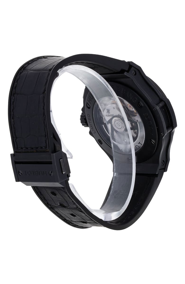 Watchfinder & Co. Hublot Preowned 2017 Big Band Automatic Leather Strap Watch, 44mm, Alternate, color,