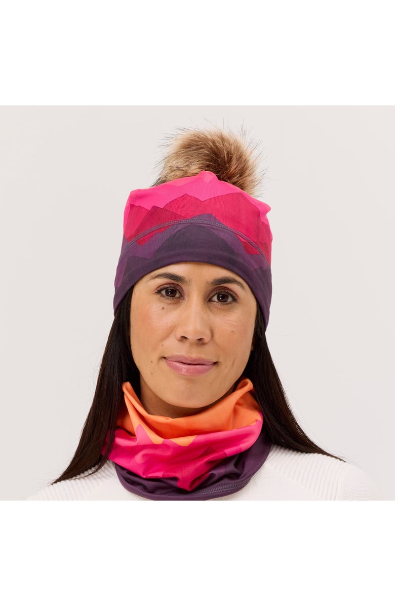 Krimson Klover Distances Illustrated Beanie, Main, color, Black