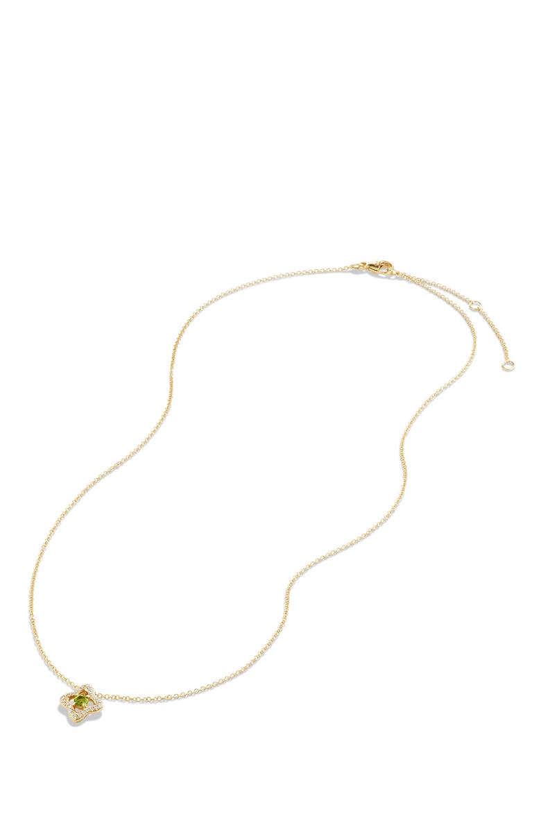 David Yurman Venetian Quatrefoil Necklace with Diamonds in 18K Gold, Alternate, color, 