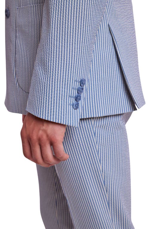 Paisley & Gray Soho Slim Fit Double Breasted Suit Jacket In Blue