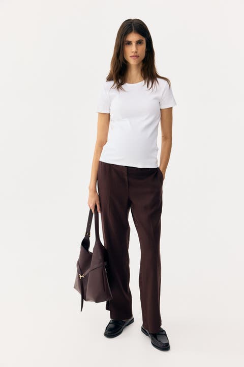 Mama Linen-blend Tailored Trousers