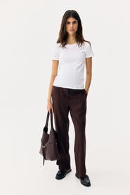 H&M Mama Linen-blend Dress Pants