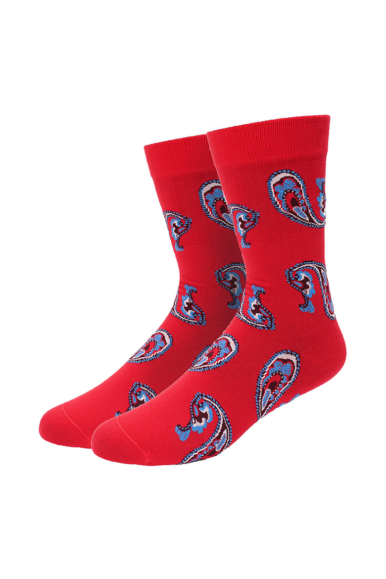 Sky Men's Socks, Main, color, Red Sky