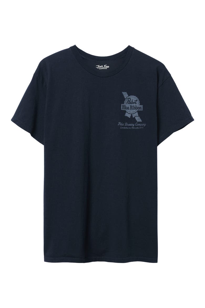 Pabst Blue Ribbon® Cotton Graphic T-Shirt, Main, color, BLACK