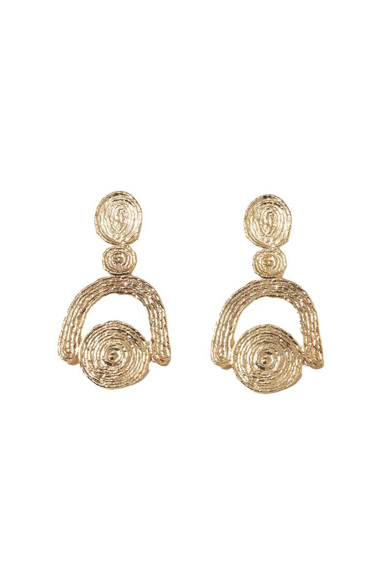 COG Frida Earrings - 14K Gold Plate, Main, color, 