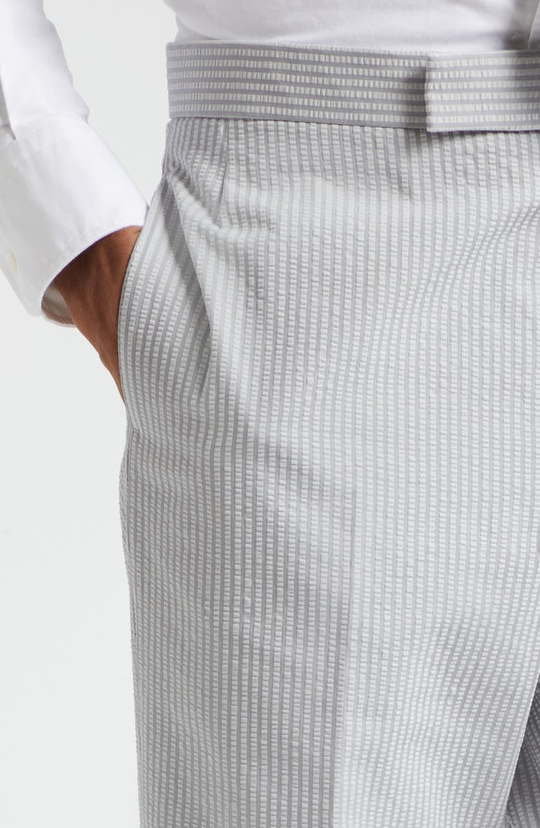 Thom Browne Low Rise Drop Crotch Backstrap Pants, Alternate, color, 