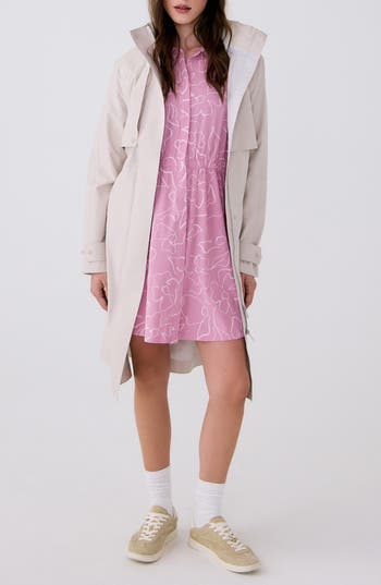 Lole Aliz Waterproof Trench Coat In Abalone