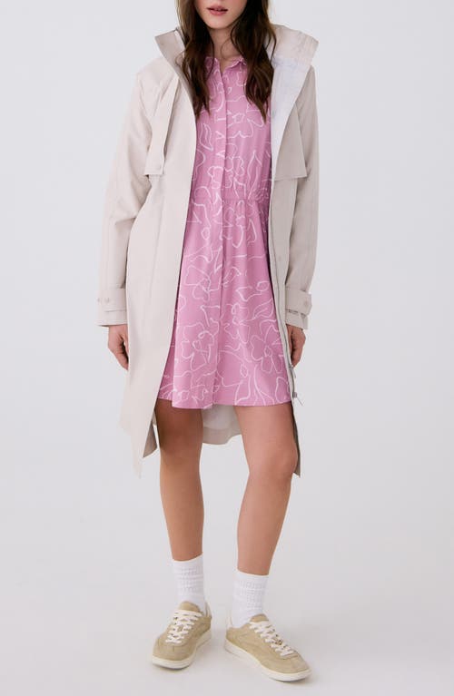 Lole Aliz Waterproof Trench Coat In Gray