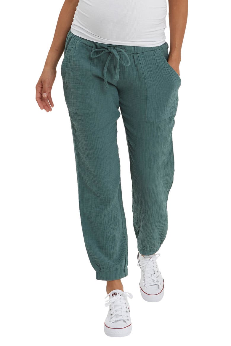 Chamonix Maternity Joggers, Main, color, EUCALYPTUS