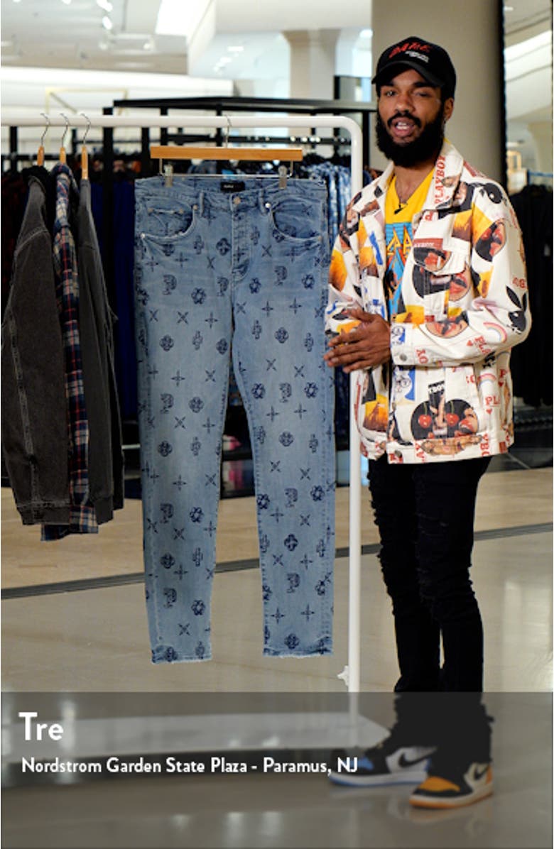 Outlined Monogram Skinny Jeans, sales video thumbnail