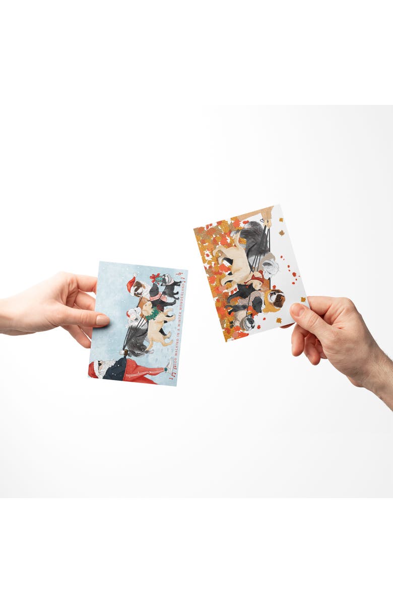 Ramus & Co Holiday Greeting Card Pack Sets (3 ct, Assorted) Autumn, Santa and Easter Dog Walk, Alternate, color, Multi-Pack