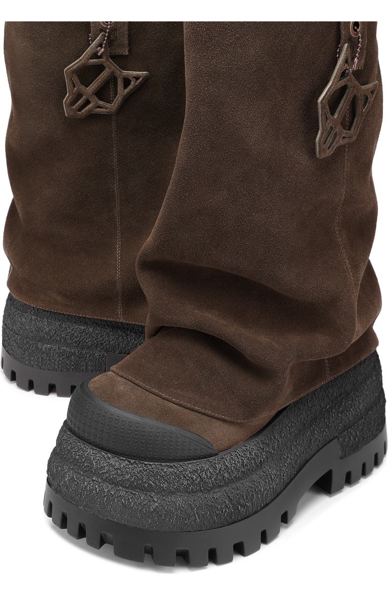 Naked Wolfe Disturb Platform Hooded Boot, Alternate, color, Chocolate-Suede