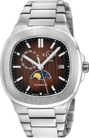 GV2 Pontente Moon Phase Swiss Automatic Watch, 40mm