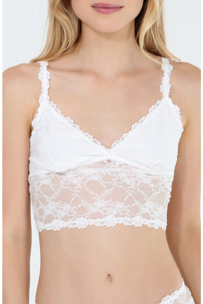 Maria Lace Longline Bralette, Main, color, IVORY