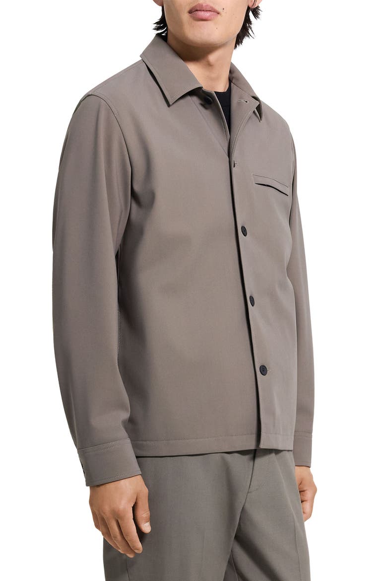 Overshirt in Precision Ponte Jacket, Alternate, color, MOREL