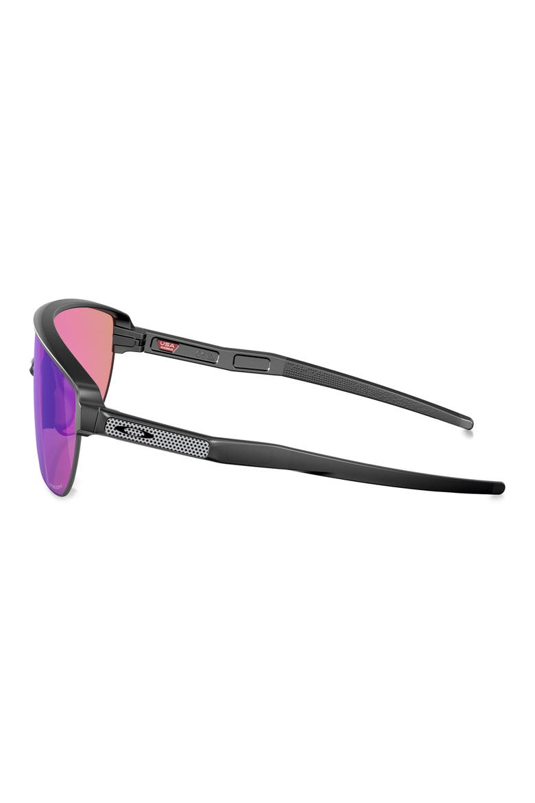Corridor 42mm Semirimless Prizm™ Shield Sunglasses, Alternate, color, SHINY BLACK