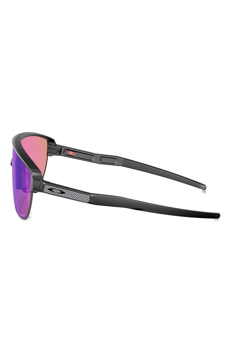 Oakley Corridor 42mm Semirimless Prizm<sup>™</sup> Shield Sunglasses, Alternate, color, Shiny Black