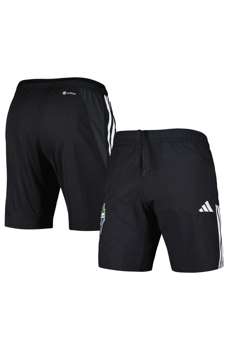 adidas Men's adidas Black Seattle Sounders FC Downtime Shorts, Main, color, Black