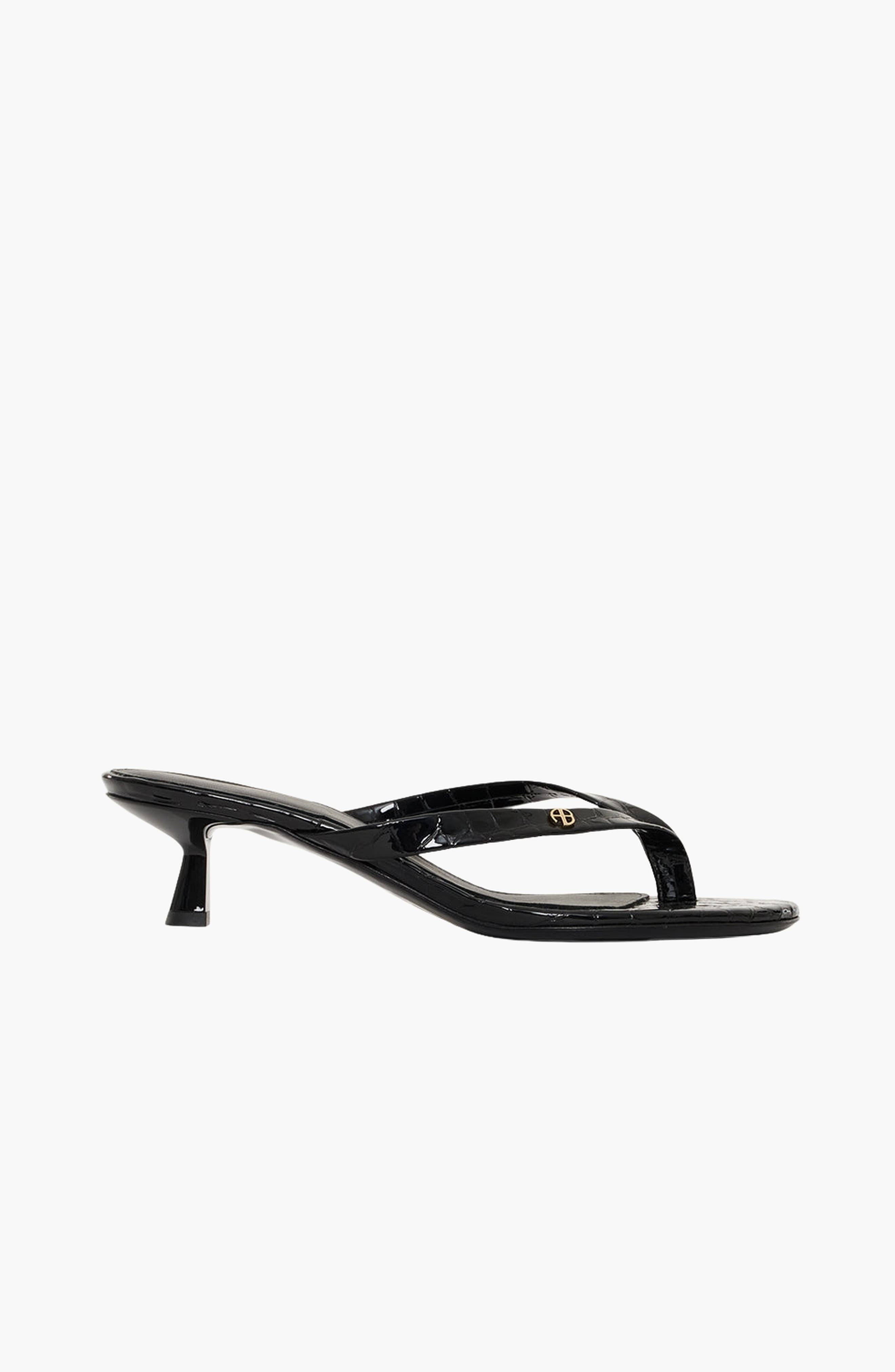 Noelle Thong Heels, Main, color, Embossed Black