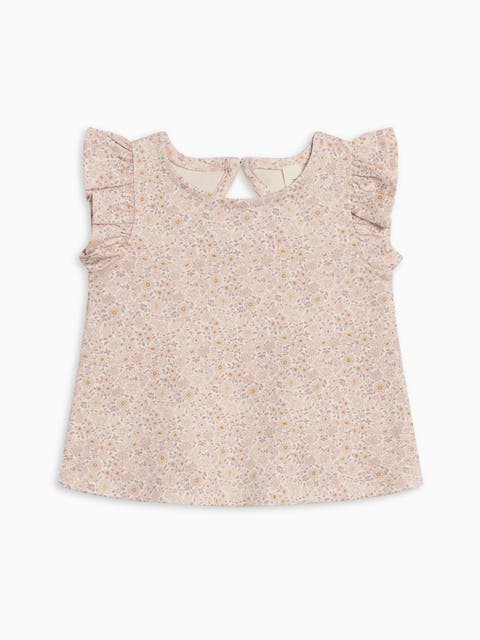 Organic Ella Ruffle Sleeve Tank Top (Baby)